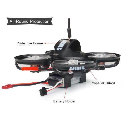  ARRIS X90 90MM Micro Brushless Drone FPV RC Racing Drone Quadcopter ARF w FPV Camera + 2S Battery + 4in1 Flight Controller Tower