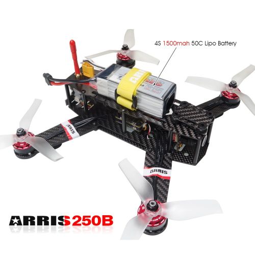  ARRIS X-Speed 250B V2 250 FPV Quadcopter Racing Drone RTF W Flycolor Raptor 390 Tower 4-in-1 (30A ESC + F3 + OSD + PDB)