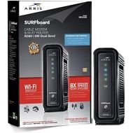 ARRIS SURFboard SBG6580 DOCSIS 3.0 Cable Modem Wi-Fi N300 2.4Ghz + N300 5GHz Dual Band Router - Retail Packaging Black (570763-006-00)