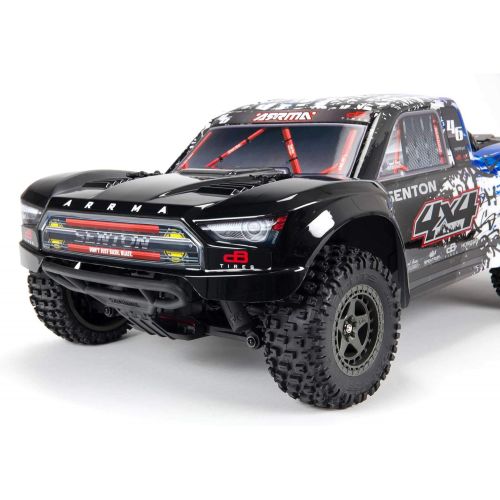  ARRMA 1/10 SENTON 4X4 V3 3S BLX Brushless Short Course Truck RTR (Transmitter and Receiver Included, Batteries and Charger Required ), Blue, ARA4303V3T1