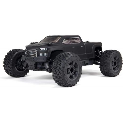  ARRMA 1/10 Big Rock 4X4 V3 3S BLX Brushless Monster RC Truck RTR (Transmitter and Receiver Included, Batteries and Charger Required), Black, ARA4312V3