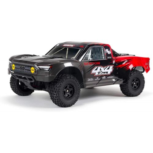  ARRMA 1/10 SENTON 4X4 V3 MEGA 550 Brushed Short Course RC Truck RTR (Transmitter, Receiver, NiMH Battery and Charger Included), Red, ARA4203V3T1