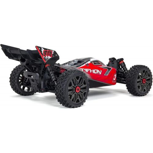  ARRMA 1/8 Typhon 4X4 V3 3S BLX Brushless Buggy RC Truck RTR (Transmitter and Receiver Included, Batteries and Charger Required), Red, ARA4306V3