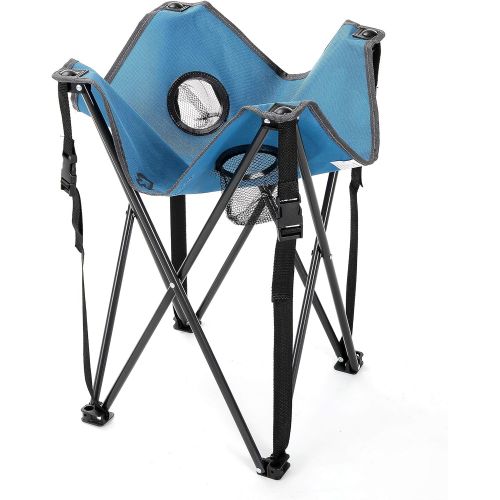  ARROWHEAD OUTDOOR Heavy-Duty Portable Camping Folding Table, 2 Cup Holders, Compact, Square, Carrying Case Included, Steel Frame, High-Grade 600D Canvas, USA-Based Support