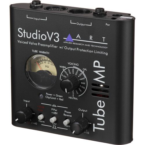  ART Tube MP Studio V3 Single Channel Tube Microphone Preamp with V3 Preset Technology and Output Protection Limiter