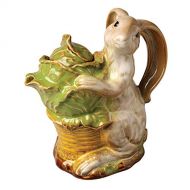 ART & ARTIFACT Art & Artifact Rabbit with Cabbage Decorative Teapot - Collectible Porcelain Kettle - Holds 18 Ounces
