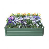 ART TO REAL Metal Garden Raised Bed, Powder-Coated Raised Planter for Vegatable Flower Grows, Anti-Rust, No Crack, No Decay, 47.2 L x 35.4 W x 11.8 H