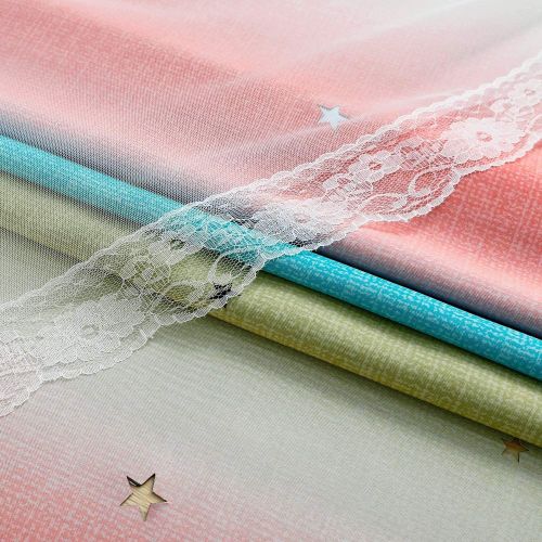  [아마존베스트]ARTBECK Star Curtains Kids Curtains for Girls Bedroom Living Room Rainbow Ombre Blackout Curtain Double Layer Star Cut Out Gradient Grommet Window Curtains (1 Pc | 42W x 63L, Baby