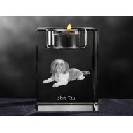 /ARTDOGshop Shih Tzu, crystal candlestick with dog, souvenir, decoration, limited edition, Collection