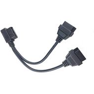 Arteckin Right Angle OBD2 Splitter Y Cable Male Splitter to 2 Female Extension Cable 1ft Feet 30cm/12 (1male to 2 Female) 24AWG