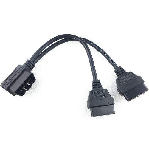  Arteckin Right Angle OBD2 Splitter Y Cable Male Splitter to 2 Female Extension Cable 1ft Feet 30cm/12 (1male to 2 Female) 24AWG