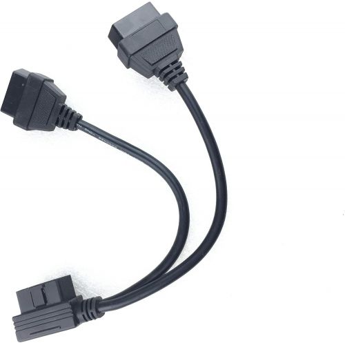  Arteckin Right Angle OBD2 Splitter Y Cable Male Splitter to 2 Female Extension Cable 1ft Feet 30cm/12 (1male to 2 Female) 24AWG