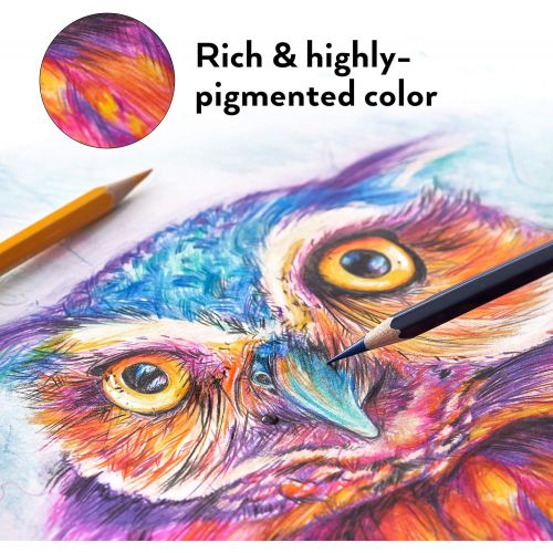  [아마존 핫딜]  [아마존핫딜]ARTEZA Professional Watercolor Pencils, Set of 72, Multi Colored Art Drawing Pencils in Bright Assorted Shades, Ideal for Coloring, Blending and Layering, Watercolor Techniques