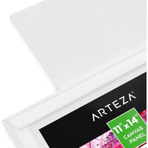  [아마존 핫딜] [아마존핫딜]ARTEZA Arteza 11x14 White Blank Canvas Panel Boards, Bulk Pack of 14, Primed, 100% Cotton for Acrylic Painting, Oil Paint & Wet Art Media, Canvases for Professional Artist, Hobby Painters