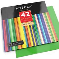 [아마존 핫딜] [아마존핫딜]ARTEZA Self Adhesive Vinyl Sheets, 12x12, Assorted Colors, Pack of 42, Waterproof and Easy to Weed & Cut, for Indoor & Outdoor Projects, Compatible with Cricut & Other Craft Cutter