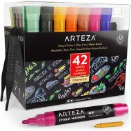 [아마존핫딜][아마존 핫딜] ARTEZA Liquid Chalk Markers, Water-Based 42-Color Pack with 50 Free Chalkboard Labels and Replaceable Tips for Kids, Adults, Bistros & Restaurants