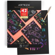 [아마존핫딜][아마존 핫딜] ARTEZA Scratch Paper Set of 42, 10.9x8.2 inch Sheets, Art Set Include