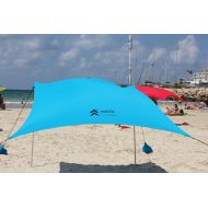 ARTIK SUNSHADE Artik Family Beach Tent Canopy Sunshade with Sandbag Anchors - Simple & Versatile. SPF50, Lycra Sun shelter for The Beach,Camping and Outdoors