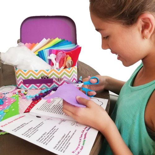  [아마존베스트]ARTIKA Sewing Kit for Kids, DIY Craft for Kids, The Most Wide-Ranging Kids Sewing Kit, Quality Kids Sewing Supplies, Includes a Booklet of Cutting Stencil Shapes for The First Step in Sew