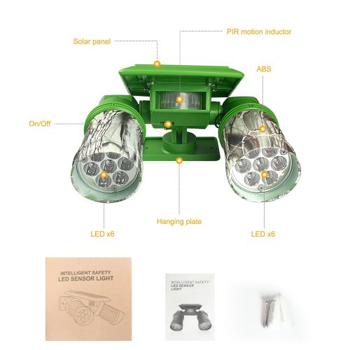  ARTITAN Feeder Light Hog Hunting Green Light Motion Sensor Spotlight Security Lights IP65 Waterproof for Outdoor Animal Game Feeder Cage