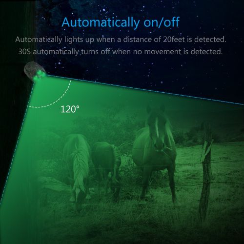  ARTITAN Feeder Light Hog Hunting Green Light Motion Sensor Light 120°Angle for Predator Coyote Pig Varmint Deer Night Hunting