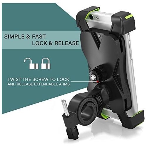  ARTIX Bicycle Mount Phone Holder for Bike, Cradle Stand Features 360 Rotation Capability and Universal Clamp for iPhone/Android/Samsung/Nexus