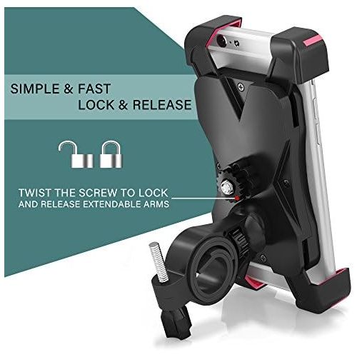  ARTIX Bicycle Mount Phone Holder for Bike, Cradle Stand Features 360 Rotation Capability and Universal Clamp for iPhone/Android/Samsung/Nexus