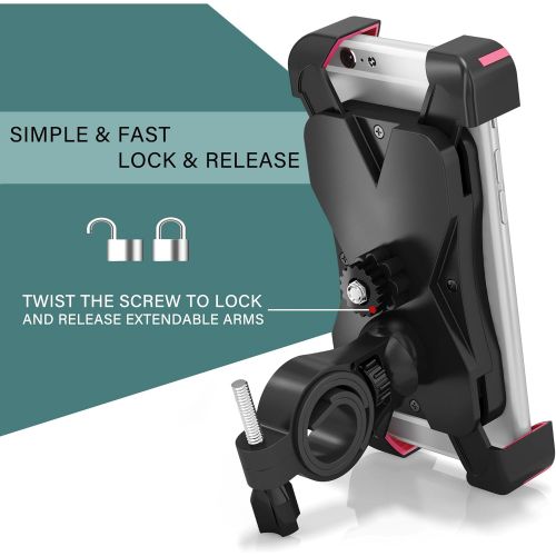  ARTIX Bicycle Mount Phone Holder for Bike, Cradle Stand Features 360 Rotation Capability and Universal Clamp for iPhone/Android/Samsung/Nexus