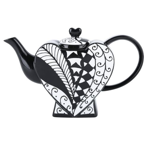  ARTVIGOR Hand Painted Heart-Shaped Porcelain Teapot, 850ml/29oz - Type I