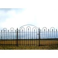 ARusticGarden Solid Steel Wrought Iron Gate that works with our 3 Tall Interlocking Fence or Your Fencing