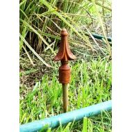 ARusticGarden 4 Wrought Iron Hose Guards w Cast Iron Finial to Guide Your Garden Water Hose