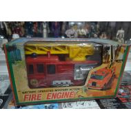 RARE VINTAGE - FIRE TRUCK ENGINE BATTERY OPERATED - ASAHI HONG KONG 1978