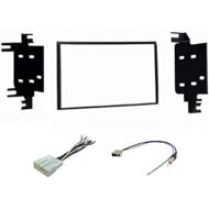 Double Din Car Stereo Install Dash Kit, Wire Harness, and Antenna Adapter Made for Chevrolet: 2015-2018 City Express (no Factory Nav); Nissan: 09-15 Cube, 11-14 Juke, 2013-2021 NV200 (no Factory Nav)