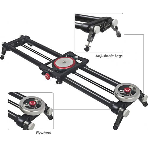  ASHANKS Camera Slider, Motorized Track Dolly APP Control Timelapse Carbon Fiber Rail Stabilizer, for DSLR Camcorder Photo Video Film Photography, Load 44lb/20kg, Android/iOS APP Av