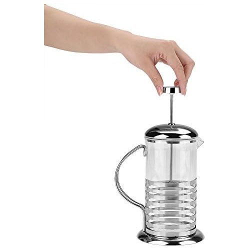  French Press Kaffeebereiter,ASHATA 600ml / 800ml Kaffeezubereiter Franzoesisch Presse Kaffee,Portable Edelstahl Glas French Press Kaffeekanne Kaffeetasse Tea Maker fuer Zuhause/Buero(