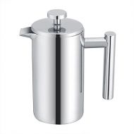 ASHATA French Coffee Press,Stainless Steel 350ML French Press Coffee Maker,Double Wall French Press Set, Espresso Coffee or Tea Maker, Teapot with Precision Filter