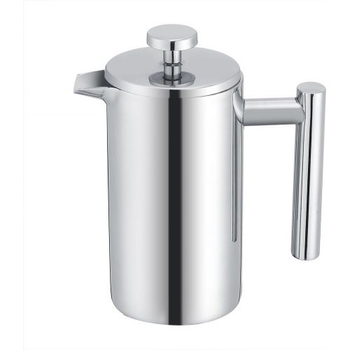  ASHATA French Coffee Press,Stainless Steel 350ML French Press Coffee Maker,Double Wall French Press Set, Espresso Coffee or Tea Maker, Teapot with Precision Filter