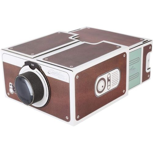  ASHATA Second-Generation Mini Projector Proyector Movil DIY Home Portable Smart Mobile Phone Projector for Home Cinema - Brown