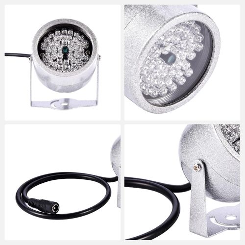  [아마존베스트]ASHATA 48 LED IP Camera Fill Light Waterproof Infrared Night Vision Illuminator Light for Security CCTV Camera for toll Station, Parking lot, Road Monitoring, etc.