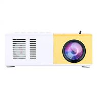 ASHATA Portable LED Projector,Home Cinema Projector Support 1080P HD Displaying,Mini Stylish HD Projector Support HDMI, AV, VGA, USB, Micro SD Input and 3.5mm Earphone Port(White +