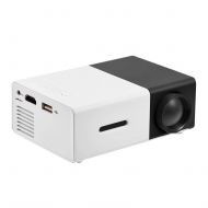 Mini Home Theater Projector,ASHATA Portable Stylish LED Projector with 1080P HD,HDMI Multimedia Player Video Projector with Clear Stereo Sound Effect (White Yellow)