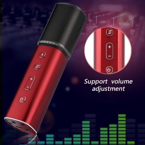  ASHATA Mini Small Phone, Mic Wireless Karaoke Microphone for Android and iPhone