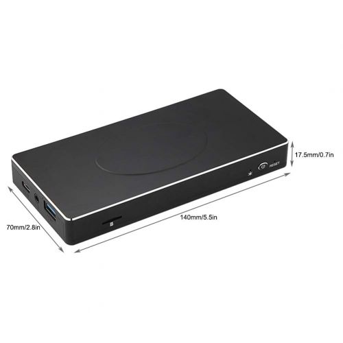  ASHATA Mini PC Intel J3455 (1.5~2.3GHZ) Quad Core (4+64GB) BT4.2 WiFi 100-240V(Black)