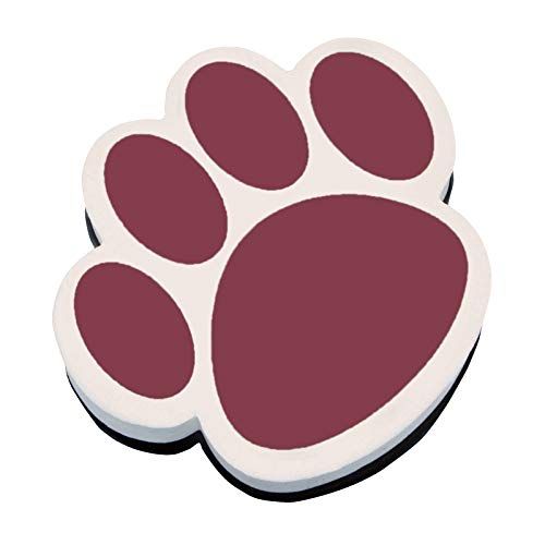  [아마존베스트]ASHLEY PRODUCTIONS Paw Magnetic Whiteboard Eraser, Maroon