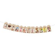 ASIBT Baby Growth Record 1-12 Mouth Photo Rope Banner for 1st Birthday Party Decoration