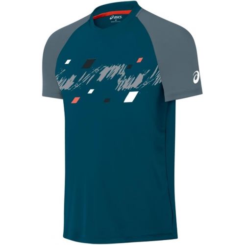  ASICS Mens Club Graphic Short Sleeve Top