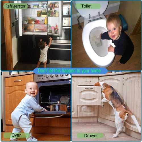  [아마존베스트]ASNME Baby Safety Strap Locks for Child Proof Cabinets, Drawers, Appliances,Toilet Seat, Fridge and Oven, No Tools or Drilling, Easy to Install and Remove