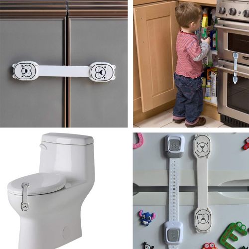  [아마존베스트]ASNME Baby Safety Strap Locks for Child Proof Cabinets, Drawers, Appliances,Toilet Seat, Fridge and Oven, No Tools or Drilling, Easy to Install and Remove