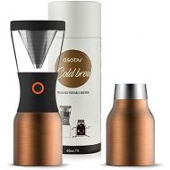 Asobu coldbrew tragbar Kaffeemaschine mit einem Vakuum Isoliert 40Oz Edelstahl 18/8Karaffe BPA-frei 40 silber