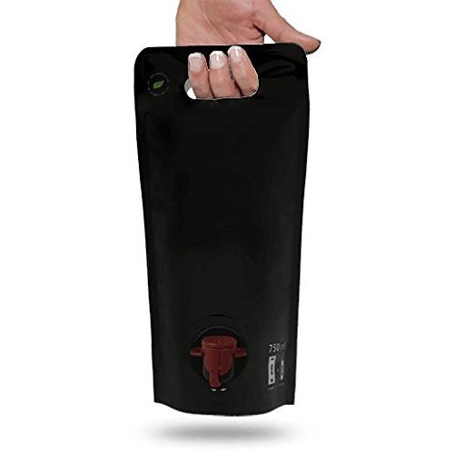  ASTRAPOUCH 750mL Black Pouch Wine Storage and Dispense Starter Kit - Everything You Need to Easily Bottle and Store Your Wines in Convenient and Easy to Carry Pouches (30 pack with Filling St